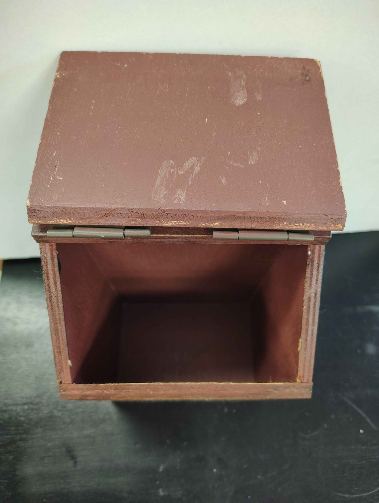 Wooden "Red Rooster Tea" Rustic Storage Box