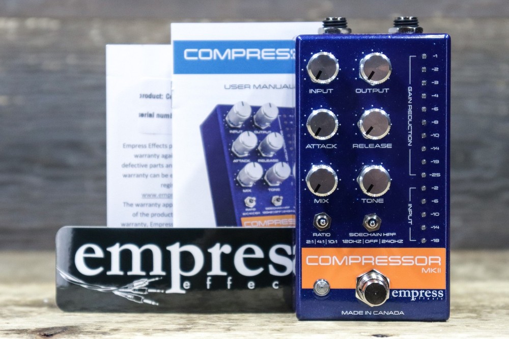 Empress Effects Compressor MkII All Analog Compressor Blue Sparkle Effect Pedal