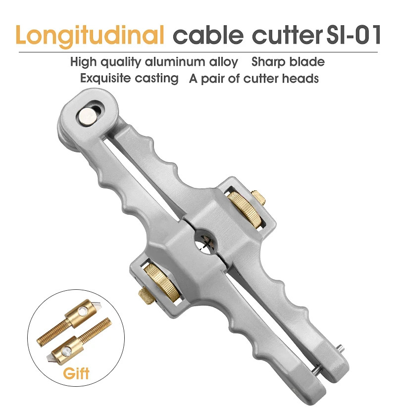 Longitudinal Cable Slitter Fiber Optical Cable Slitter Stripper 2 Cutting Head