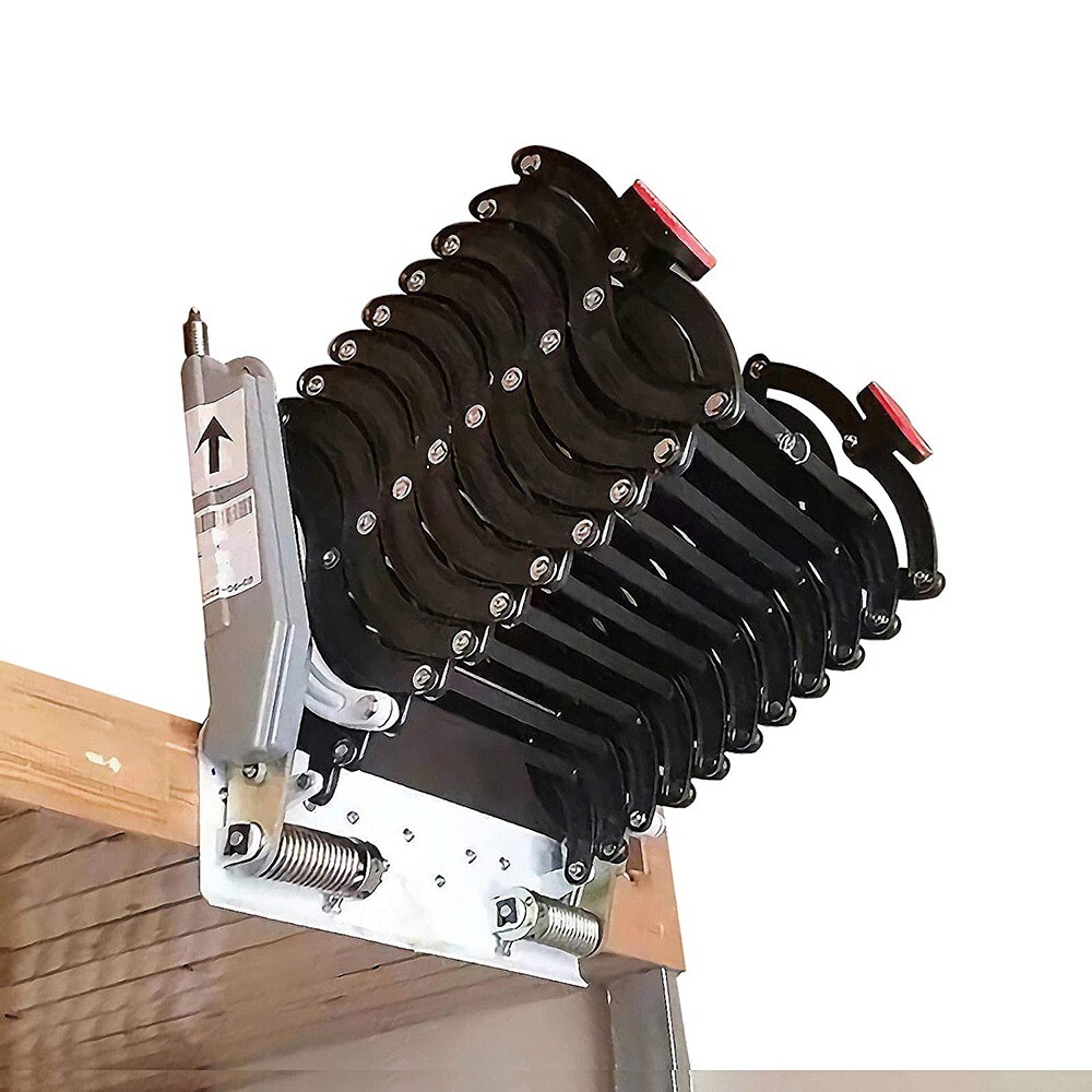 9.8ft Attic Loft Pull Down Ladder 12Step Wall Mounted Folding Loft Ladder Stairs