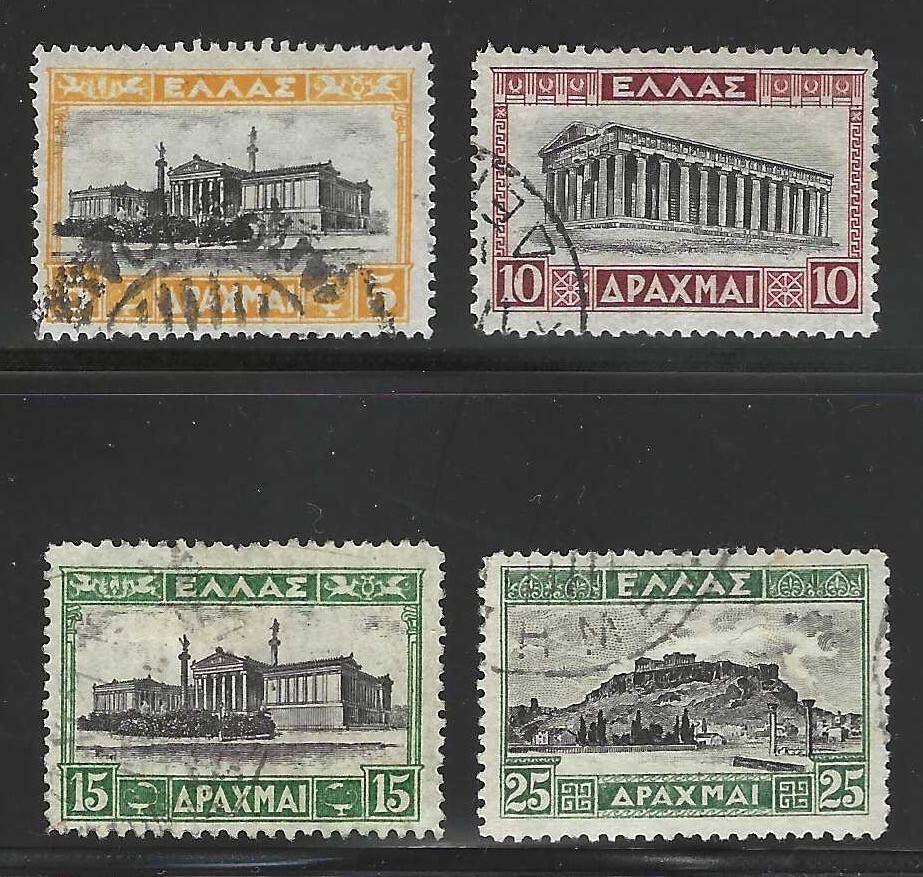 Greece, 1927, Scott #331-334 Used