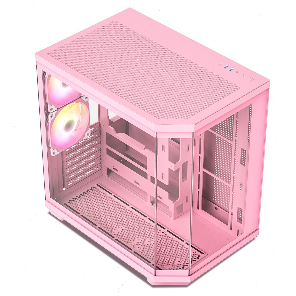 Vetroo CT3 ATX Mid-Tower Gaming Computer PC Case - Pink
