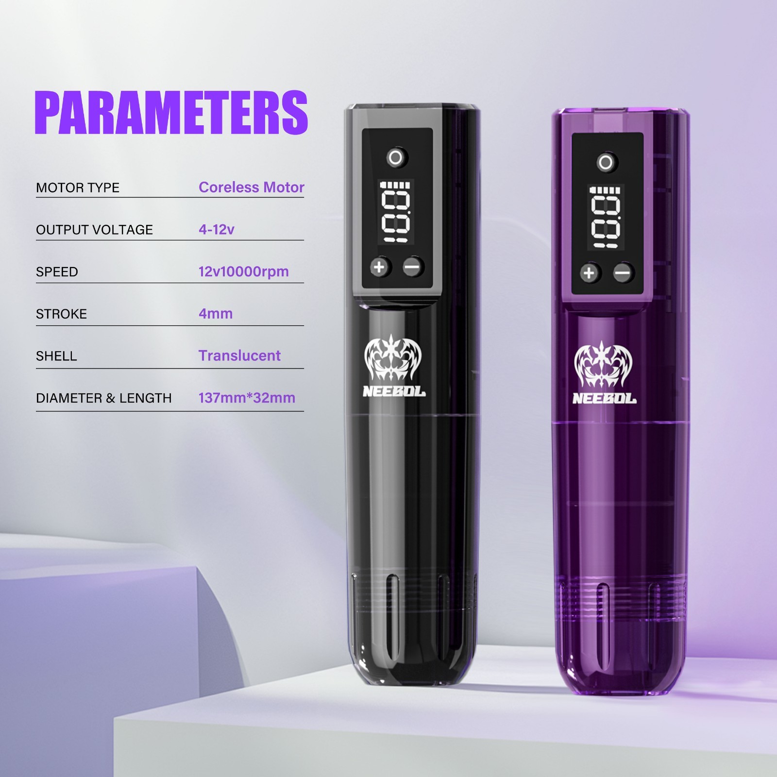 Neebol Tattoo Pen Kit Lightweight Tattoo Machine with Needles Tattoo Supply Gift