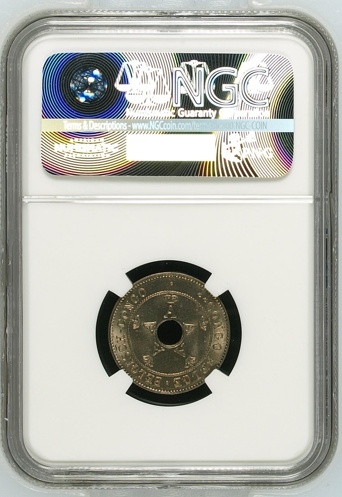 Belgian Congo 1927 10 Centimes NGC MS66