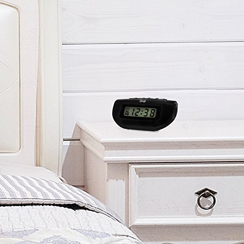 31003 LCD Snooze Alarm Clock, Black