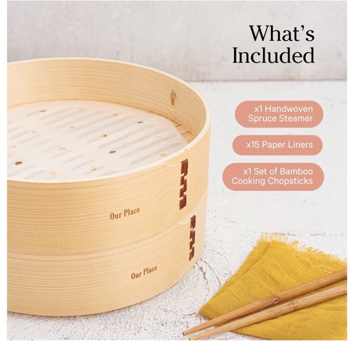 Our Place Bamboo Steamer, Chopsticks Set