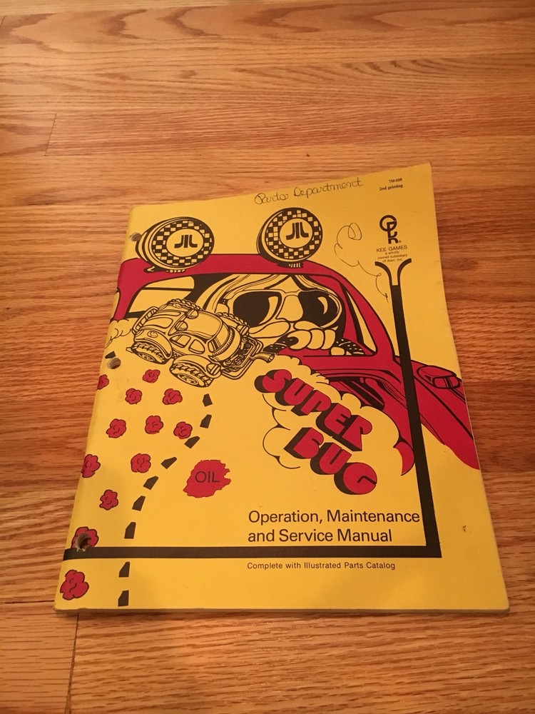 Super Bug Video Arcade Game Operation, Maintenance & Service Manual Atari 1977