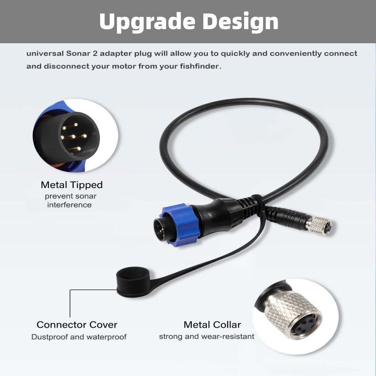 For Lowrance Fish Finder Minn Kota MKR-US2-10 Universal Sonar 2 Adapter Cable