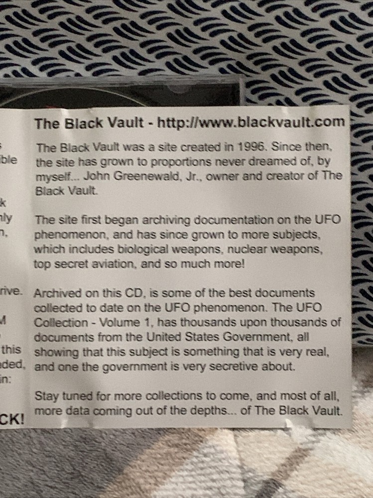 The Black vault CD-ROM