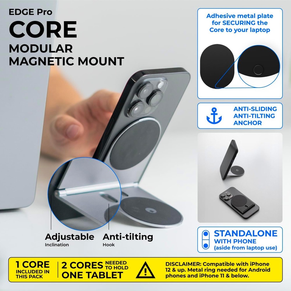 Rolling Square, Edge Pro Core - MagSafe Compatible, Mobile Phone Magnetic Holder
