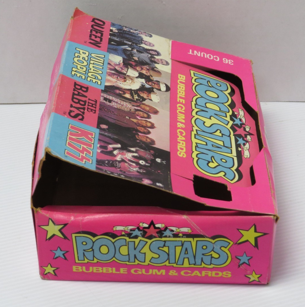 KISS DONRUSS ROCK STARS EMPTY BOX + 2 SEALED PACKS AUCOIN 1979