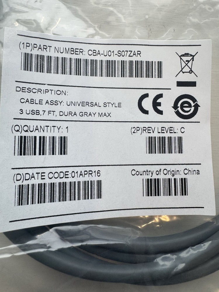 USB Cable For Barcode Scanner Zebra/Symbol | CBA-U01-S07ZAR