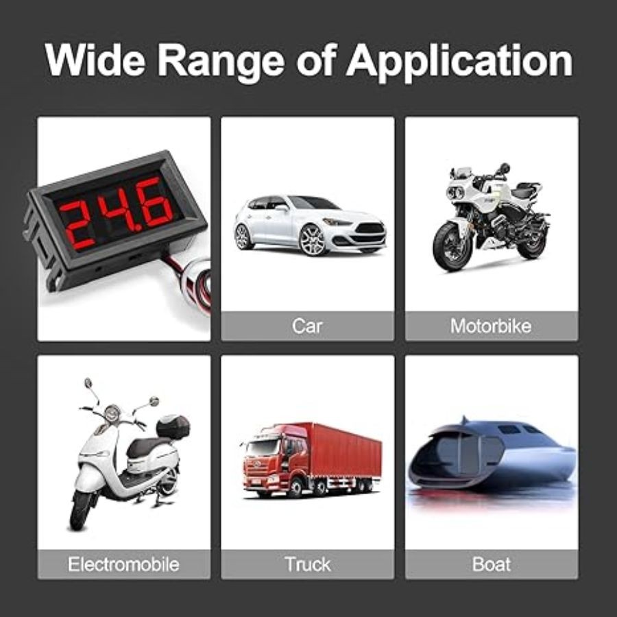 2Pack DC0-100V Mini Voltmeter Voltage Tester DC Voltage Gauge Voltage Indicator,