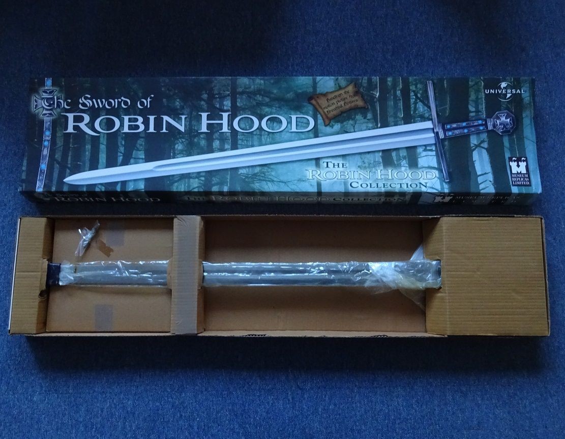 Movie Sword of Robin Hood - Officially Licensed With Plaque Made By Windlass.