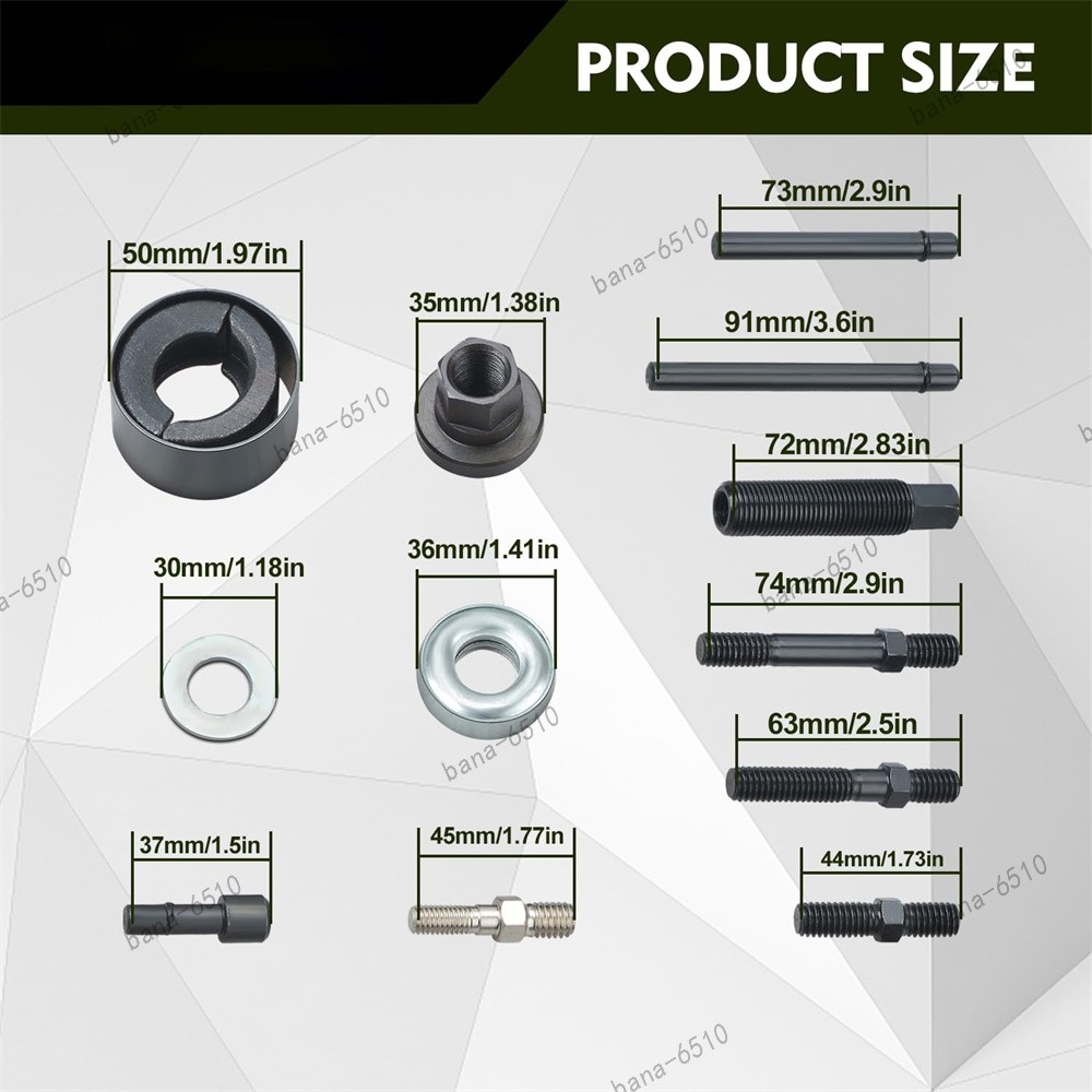 13PCS Power Steering Pump Pulley Puller Remover & Alternator Installer Tool Kit