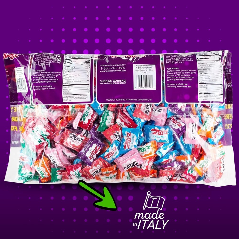 Fizzy Hard Candy Individually Wrapped - Bulk Pack