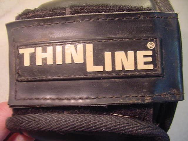 ThinLine Padded Hoof Protector Boot XL Black Hook & Loop Closure