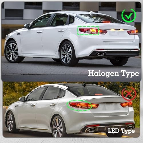 Left Halogen Tail Light Assembly Compatible With 2016-2020 Kia Left Driver Side