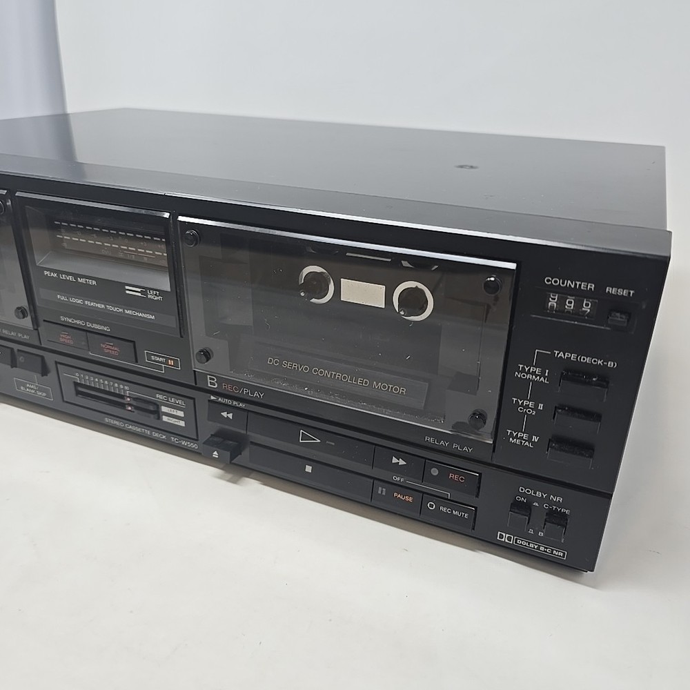 Sony TC-W550 Dual Deck Stereo Cassette Deck Untested READ