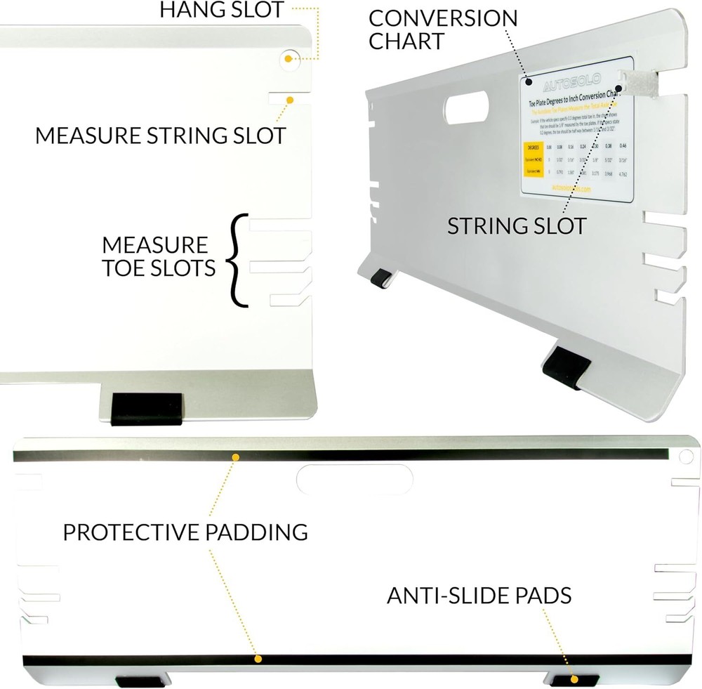 3-in-1 Toe Alignment Plates - Wheel Alignment Tool for Steer Ahead ,Thrust Angle