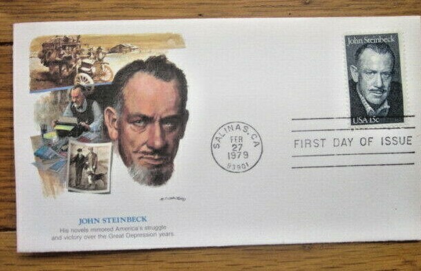 AUTHOR JOHN STEINBECK  1979 FDC FLEETWOOD CACHET