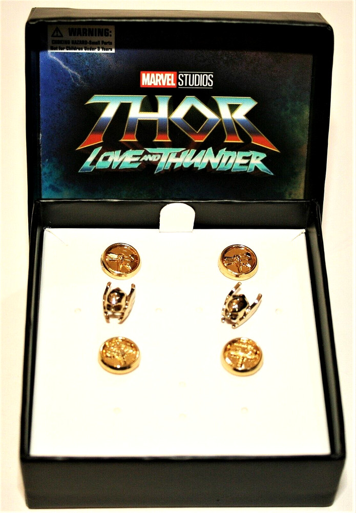 Marvel Studios Thor Love & Thunder 3 Pair Earring Boxed Set New