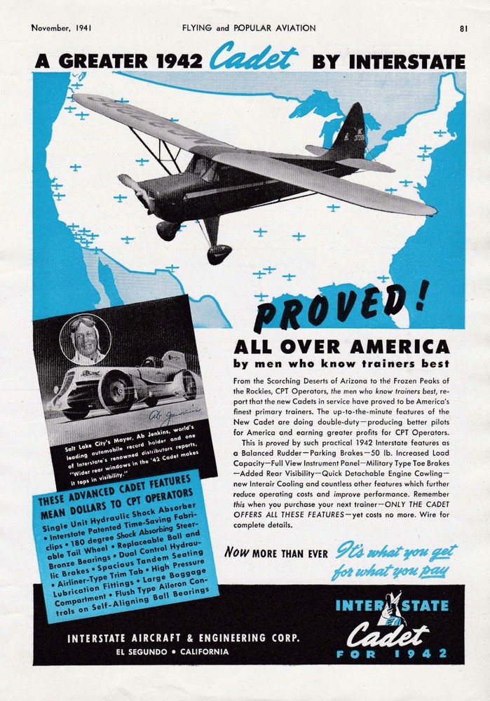 1941 Interstate Aircraft Ad 8/16/2025g