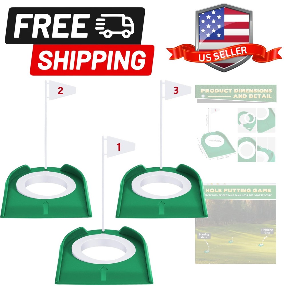 Golf Putting Practice Cup Hole Training Aids Golf Accessories Training Putter...