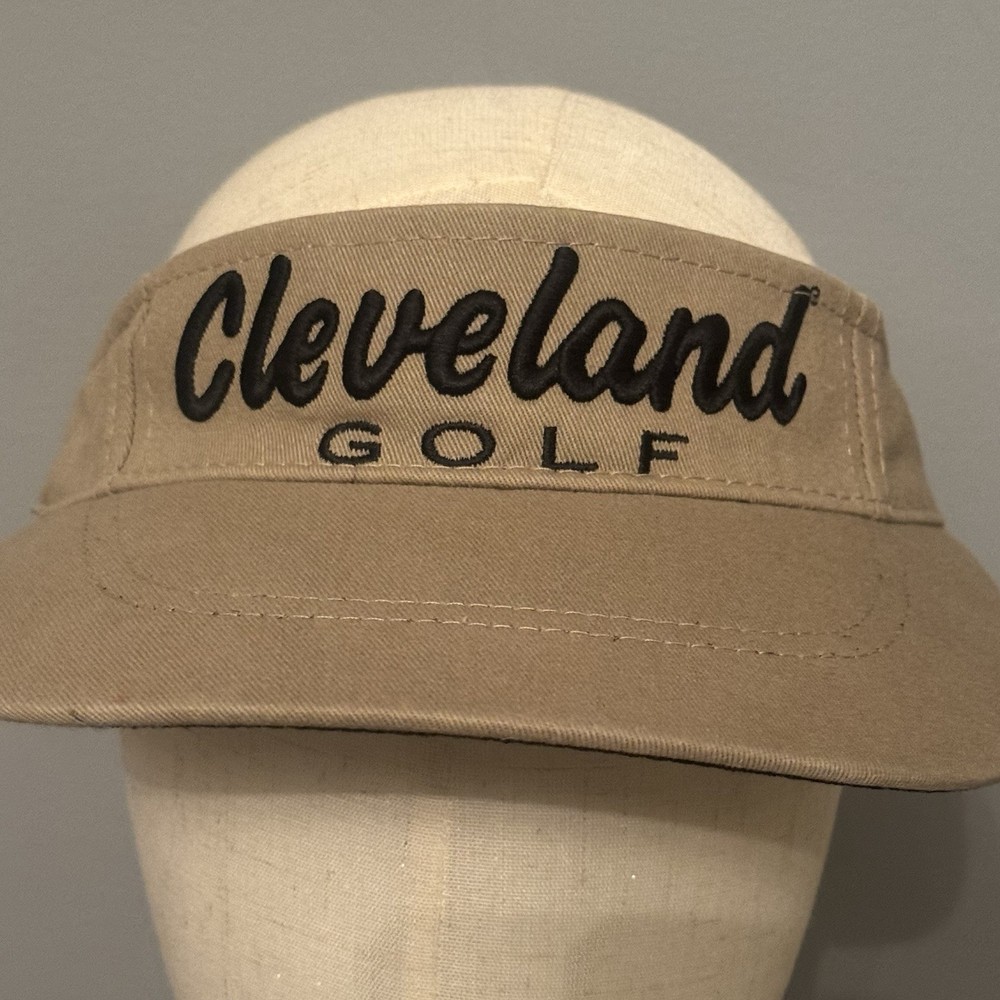 Cleveland Golf Tan Logo Visor Adjustable Strapback Embroidered