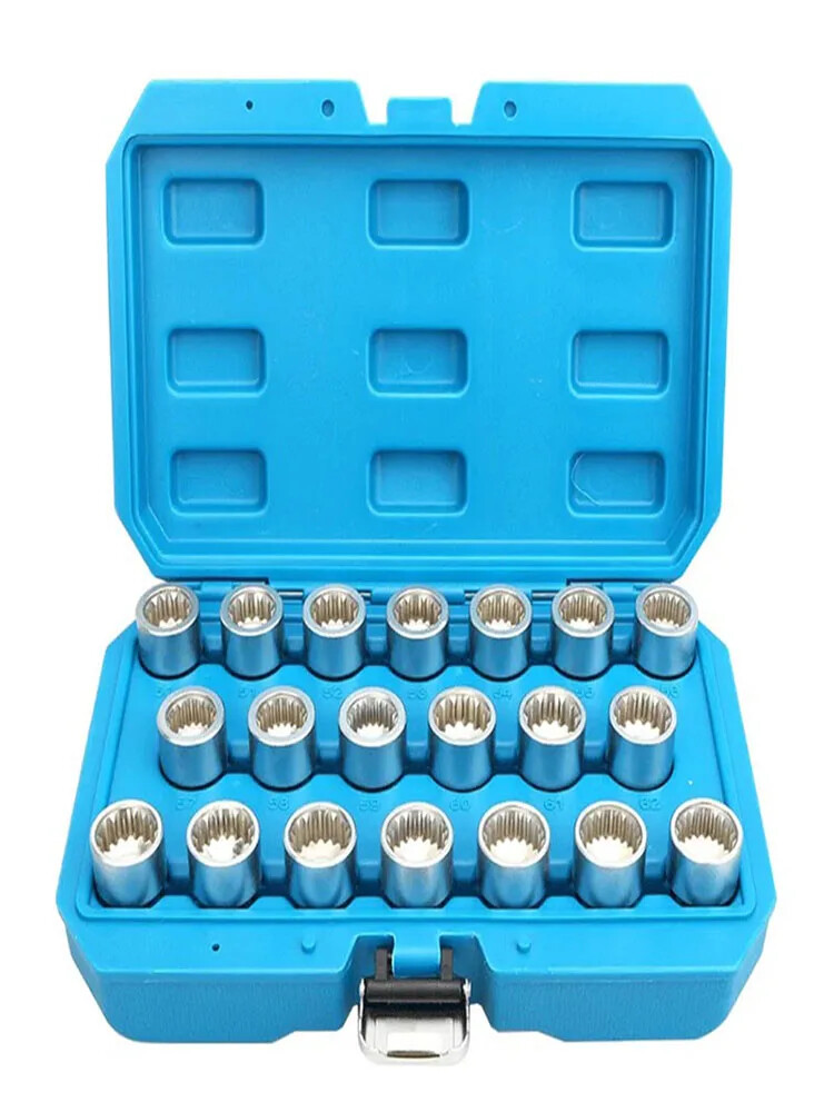 Locking Screw Socket Set Anti-theft Nut Screw Socket Removal Tool Kit 20 Piece