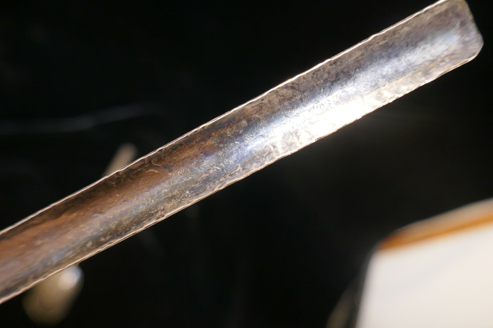 Rare Antique (Tlingit) Native Hand Carved silver Salad Set c:1900 Trade item