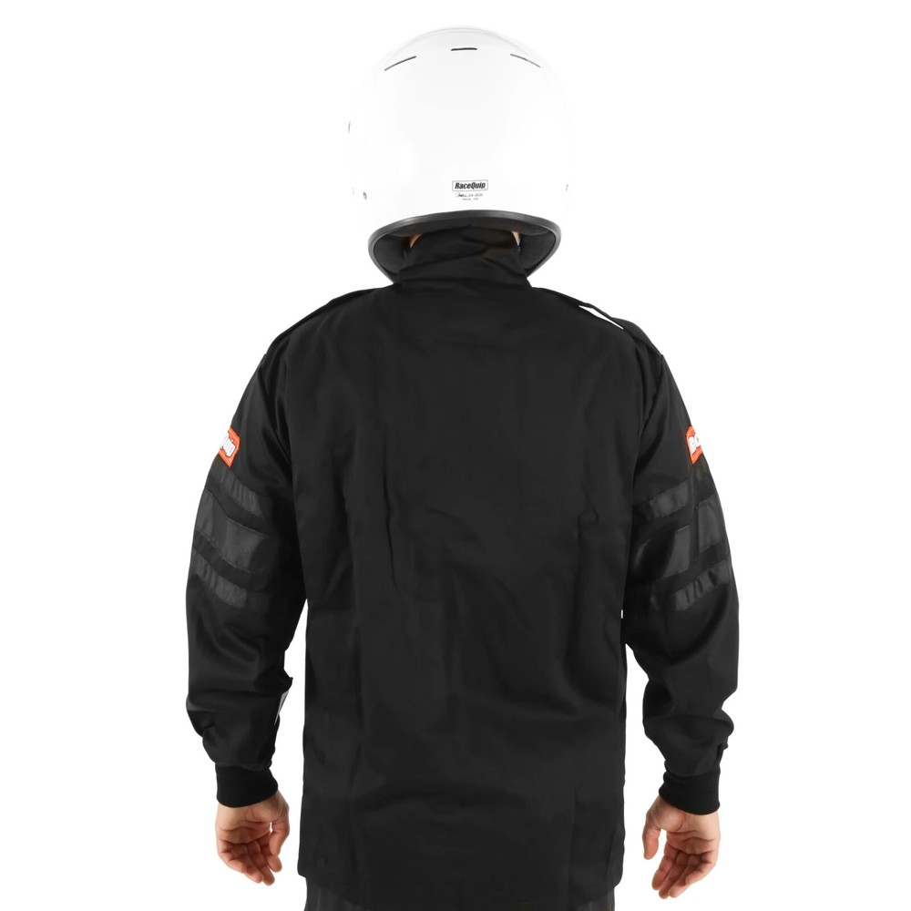 RaceQuip Single Layer Fire Suit Jacket Black - Medium Tall
