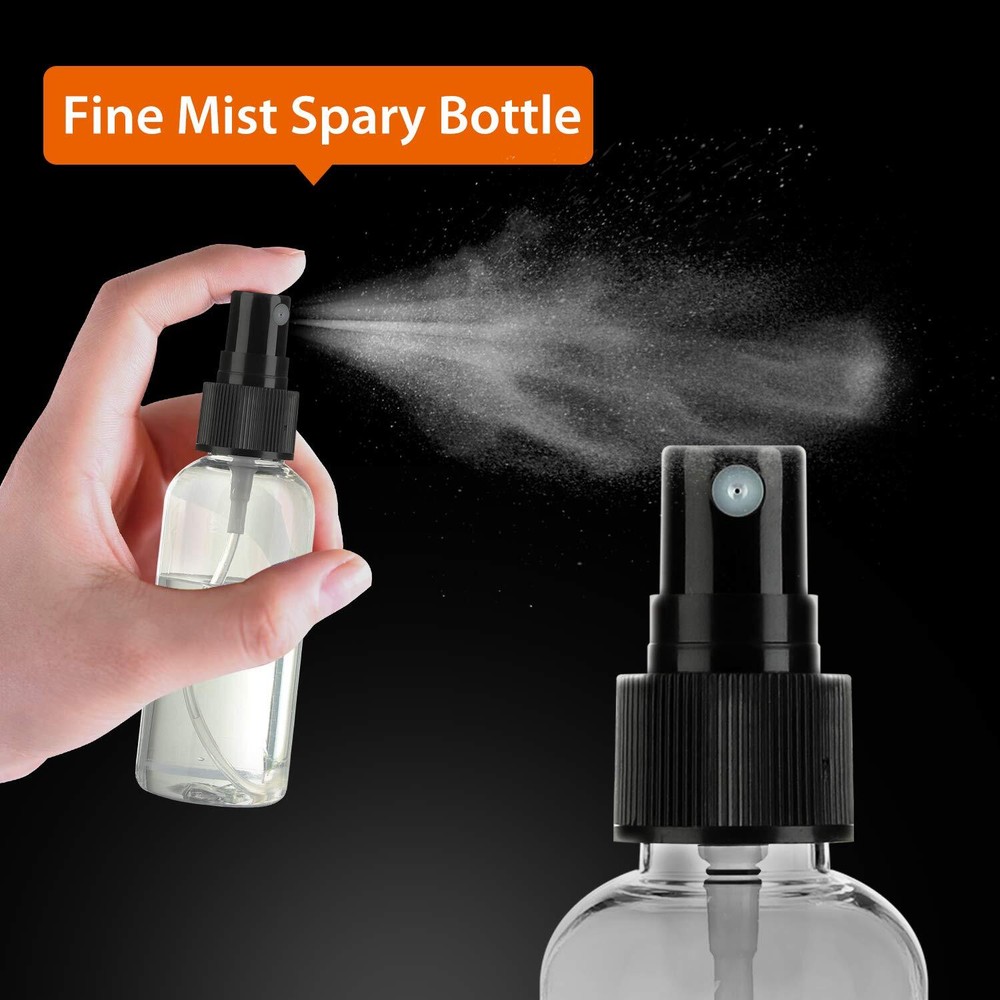30 Pack 2 oz Fine Mist Mini Clear Spray Bottles with Pump Spray Cap
