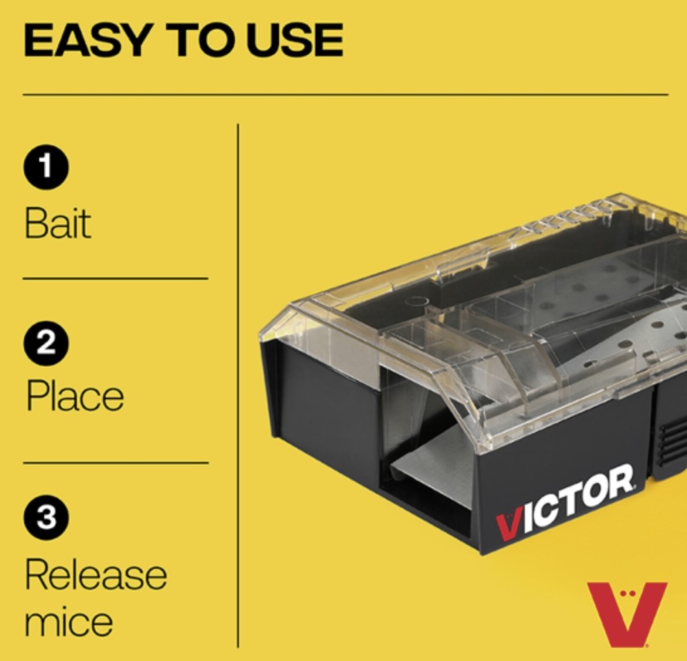 Victor M335 Live Catch & Hold Non Lethal Humane Mouse Trap