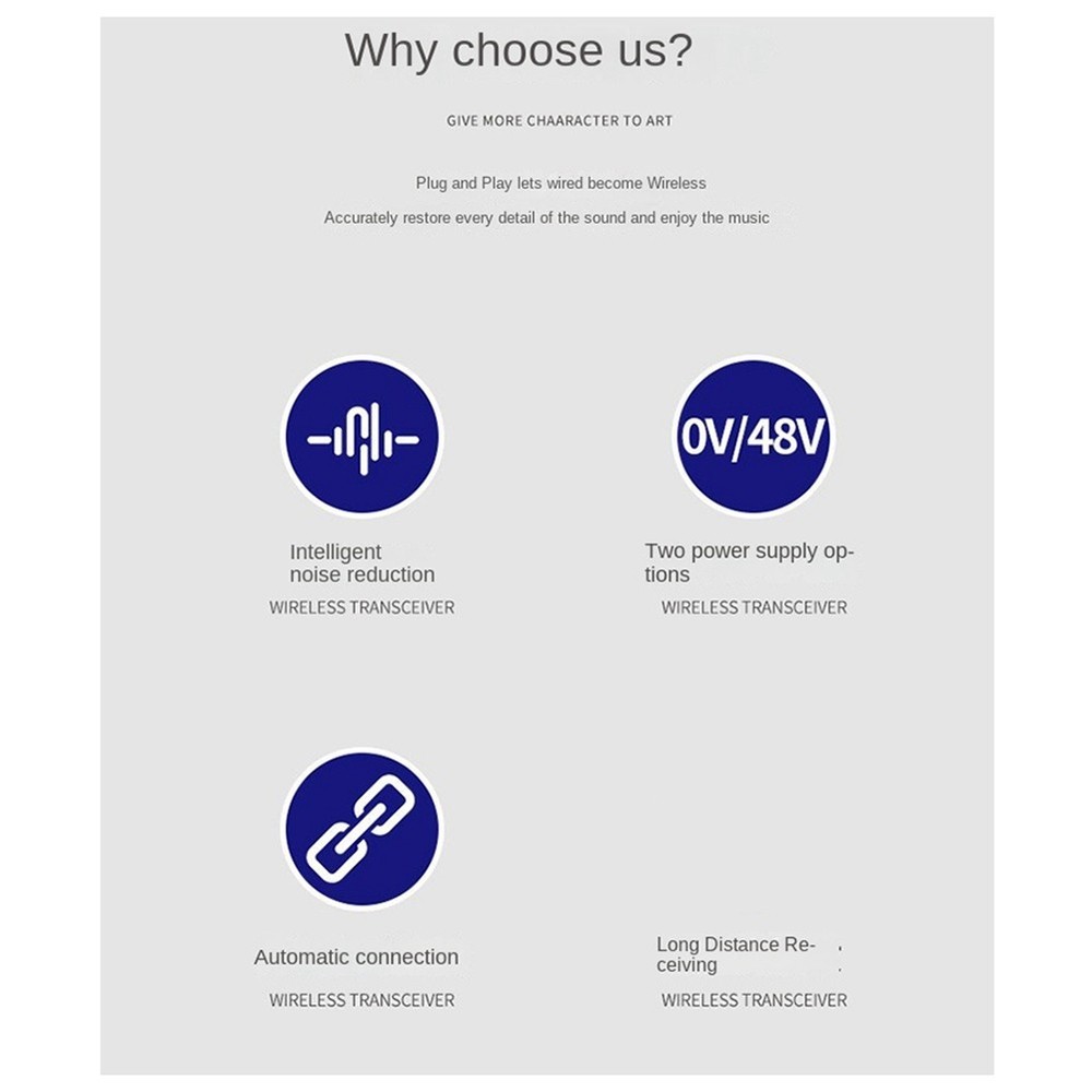 2.4G XLR Adapter System Microphone Transmitter Receiver Suitable for1192