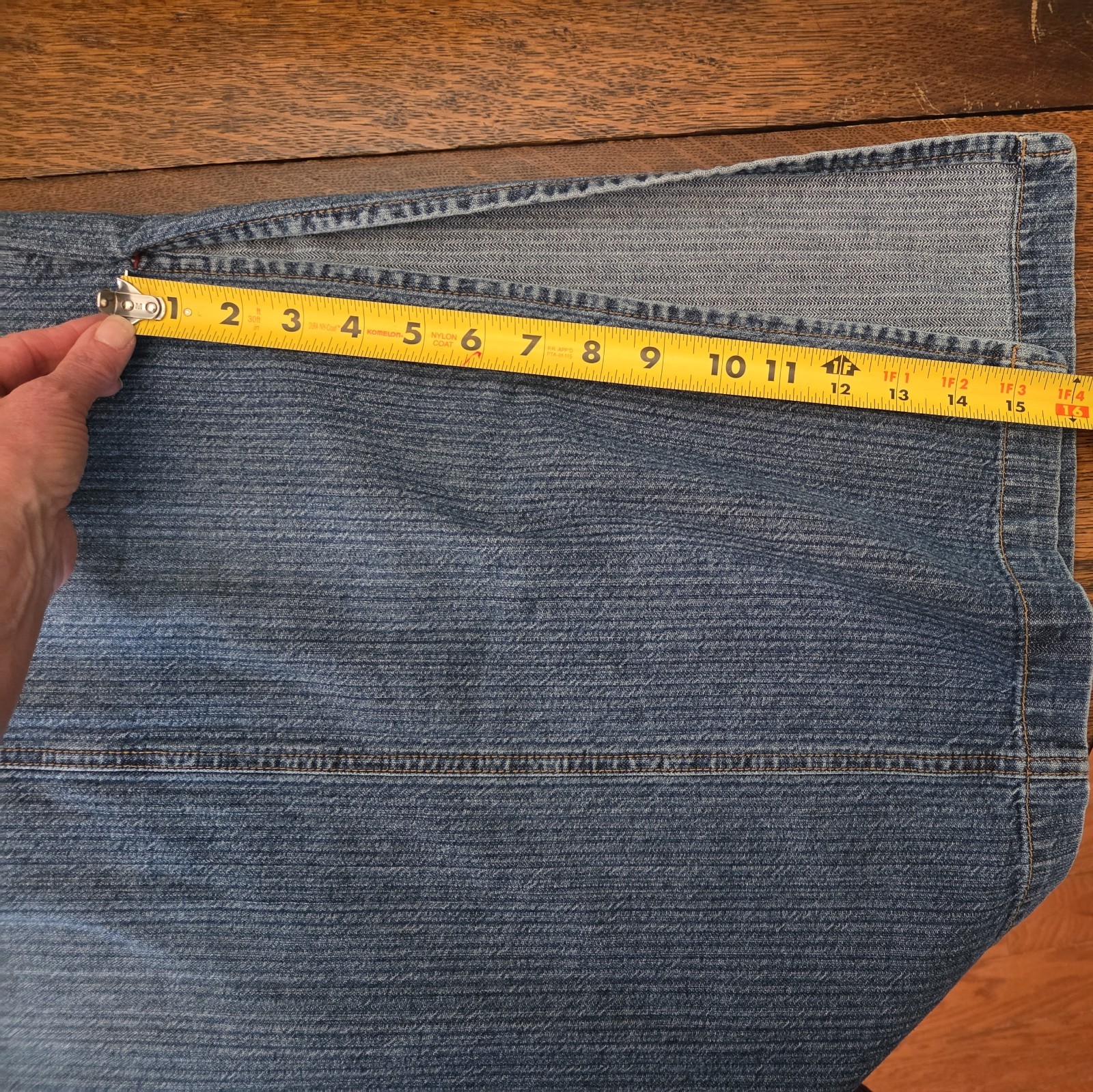 Unionbay Long Slit Denim Skirt Size 5 Juniors Maxi Boho Hipster Hippie Y2K Artsy