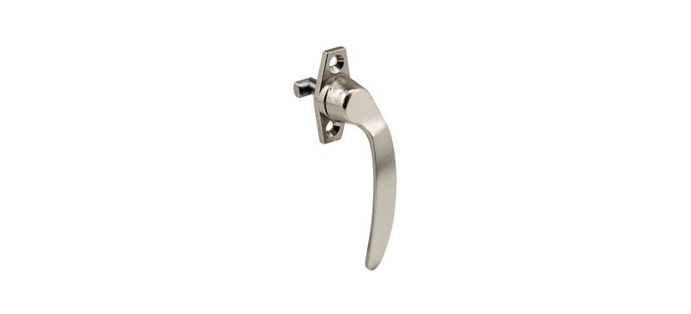 Right Hand Casement Project-In Locking Handle 7/16" Hook Projection Brushed Bro