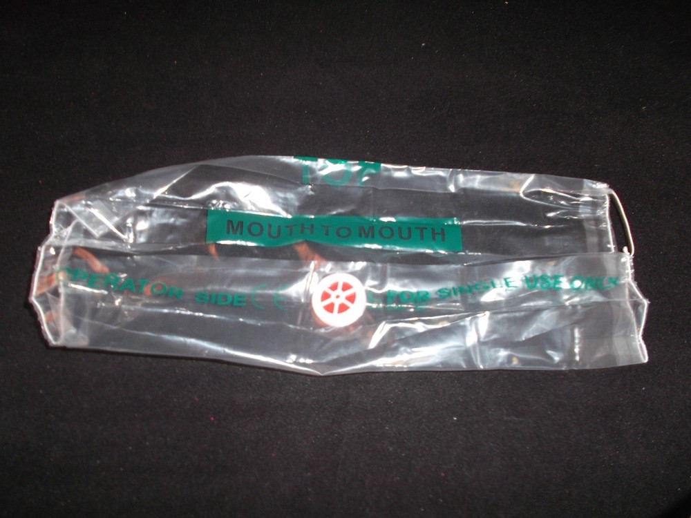 5 Black CPR Face Shield Mask with Keychain