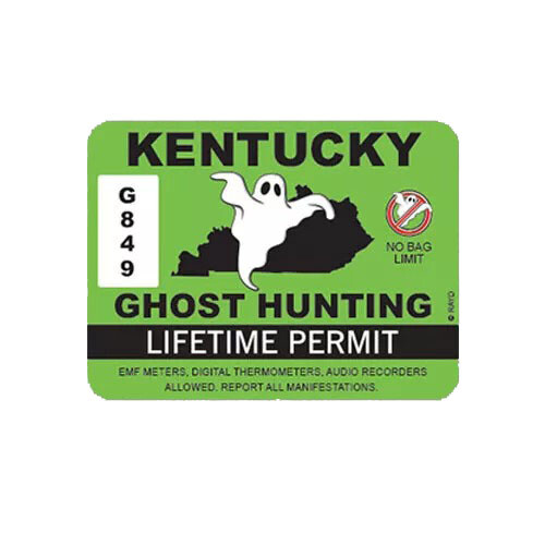 Kentucky Ghost Hunting Permit Sticker Decal