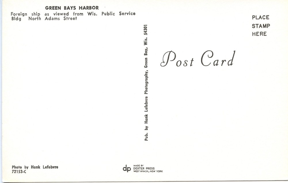 GREEN BAYS HARBOR, WI - PC934