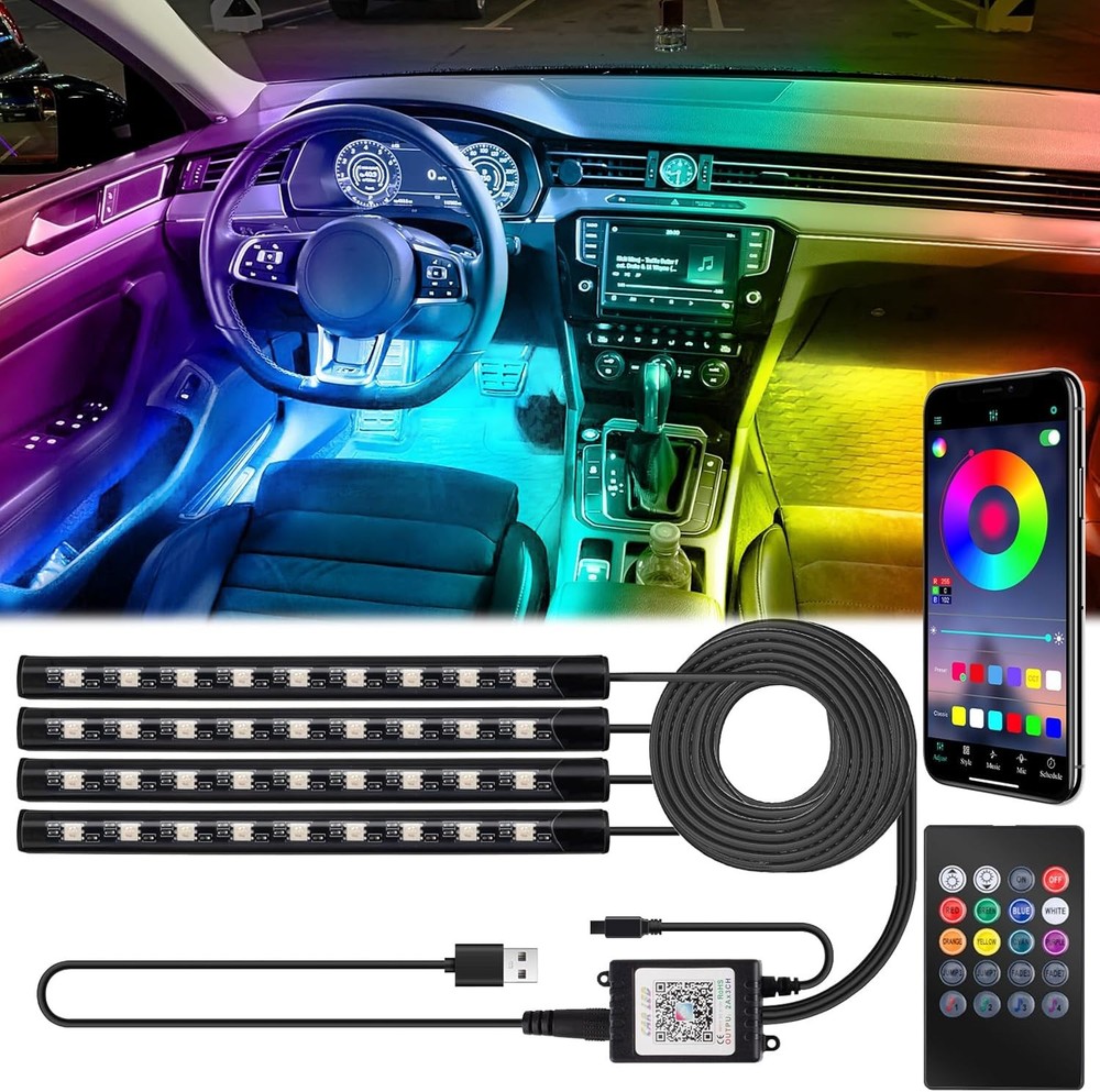 Car Interior LED Strip Lights USB Powered 5V Ambient Kit