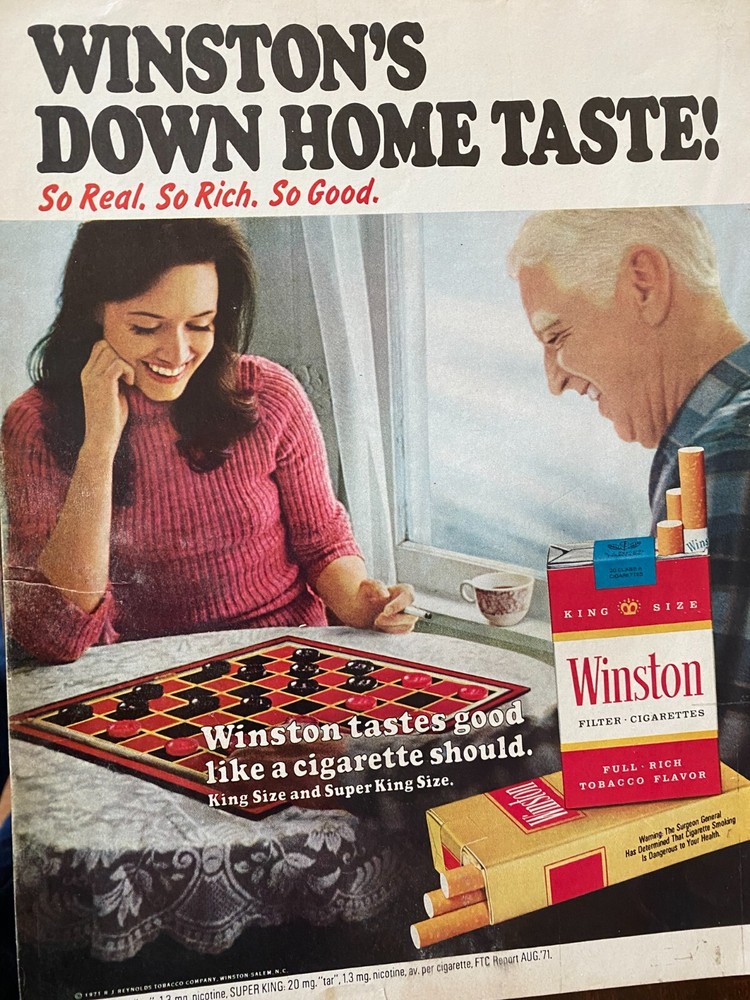 Winston Cigarettes, Full Page Vintage Print Ad