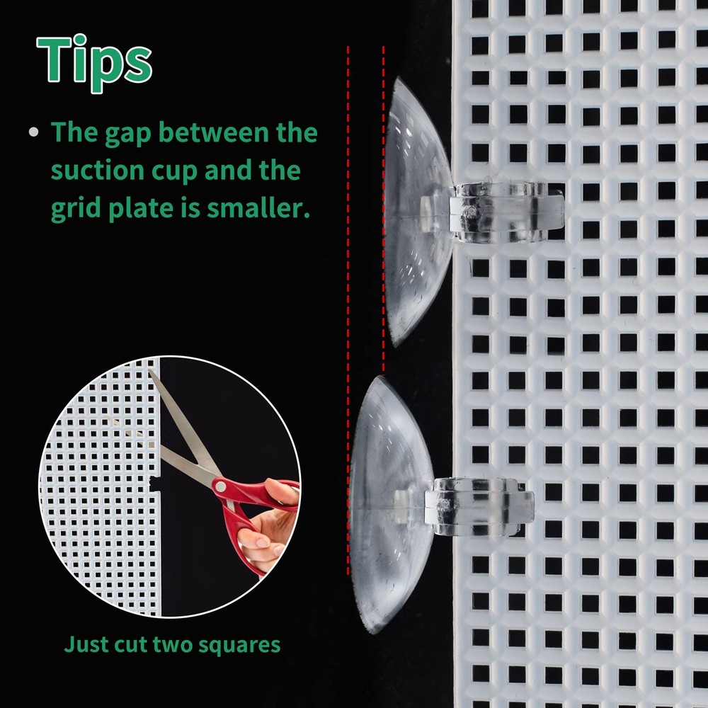 2 Pack Fish Tank Divider Plastic Grid Cuttable Grid Plate Fish Separator with...