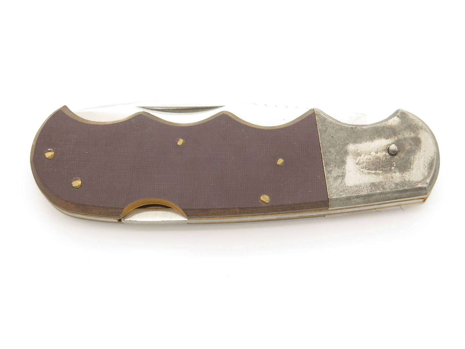 Vtg '70s Rhino Magnum Imai Seki Japan Folding Hunter Lockback Knife Unfinished#8