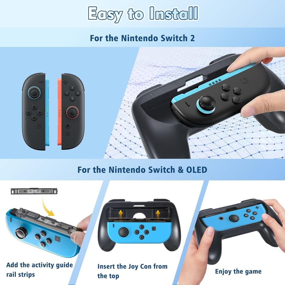 Grip kit for Nintendo Switch 2 (2025) & Nintendo Switch & Switch 2pack