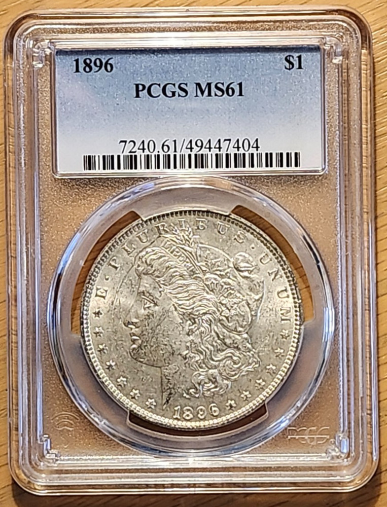 1896  PCGS MS61 MORGAN 90% SILVER 404
