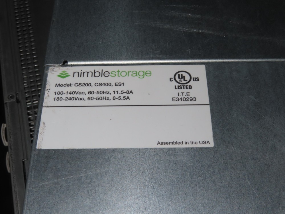 Nimble Storage Array CS260 HHD 12x 3TB SSD 4x 300GB