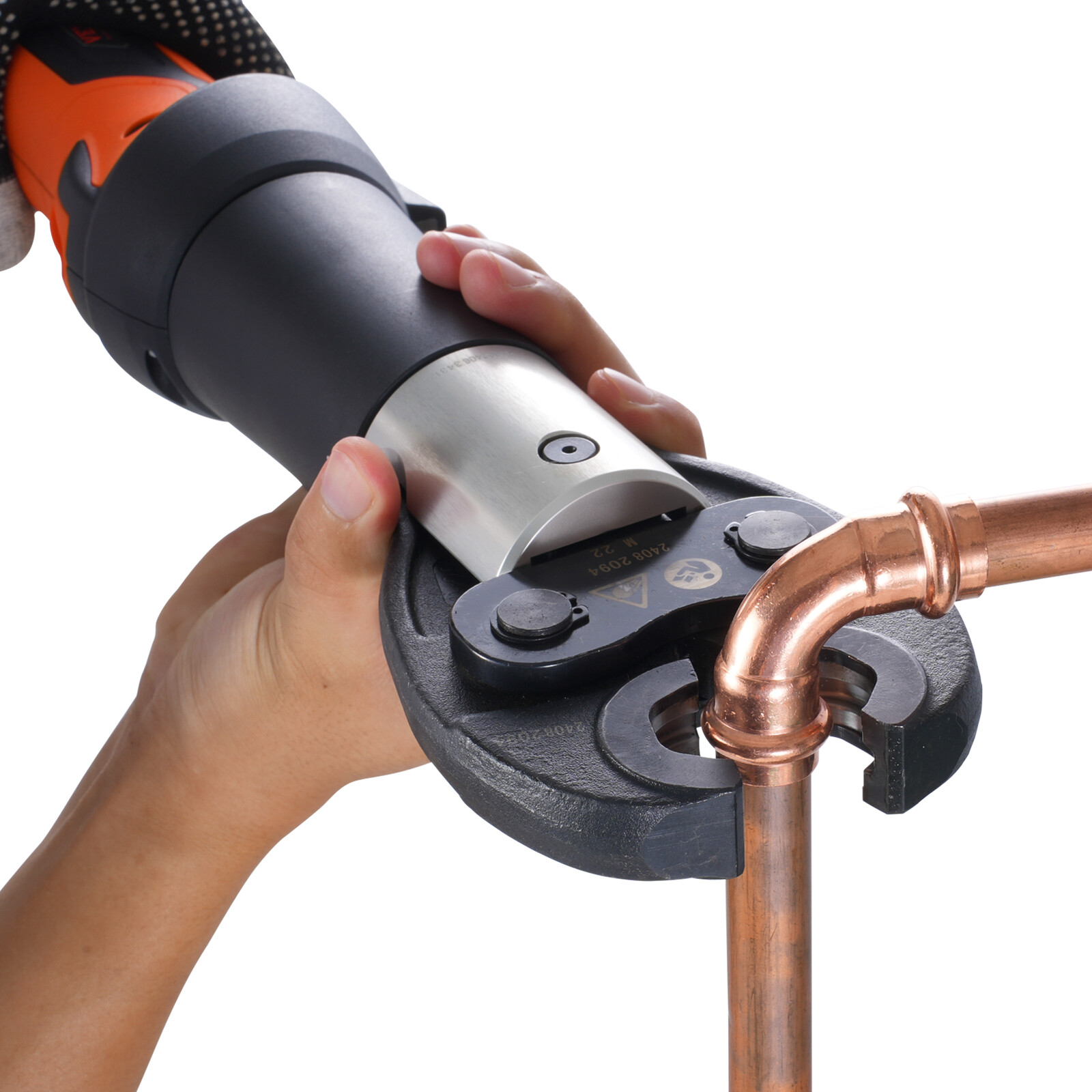 VEVOR Pro Press Tool Pipe Crimping Kit Press Tool Battery Kit 1/2" 3/4" 1" Jaw