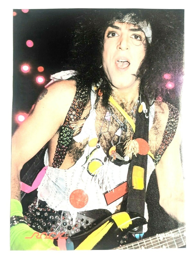 KISS / PAUL STANLEY LIVE VINNIE VINCENT MAGAZINE FULL PAGE PINUP POSTER CLIPPING
