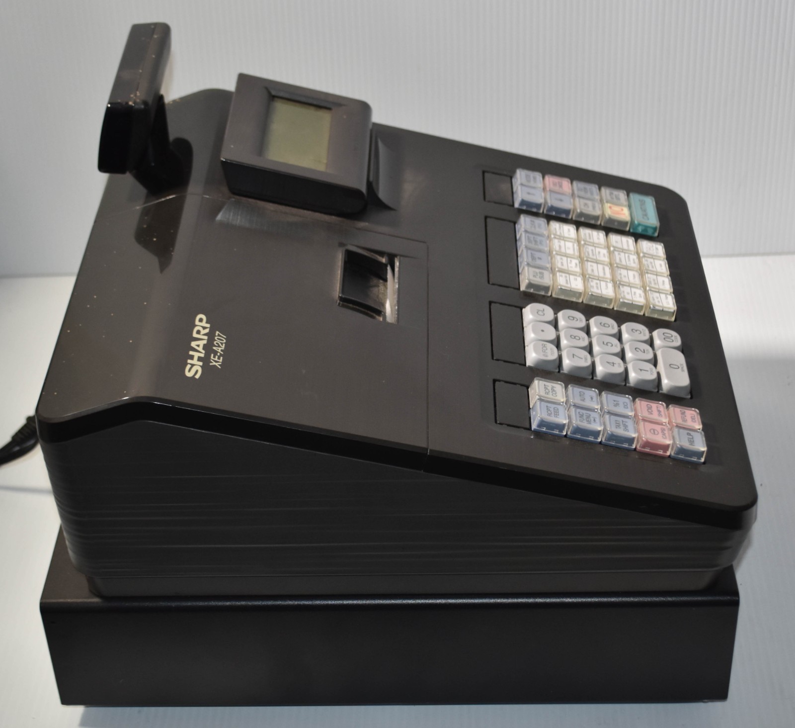 Sharp XE-A207 Electronic Cash Register - No Keys - Tested & Working
